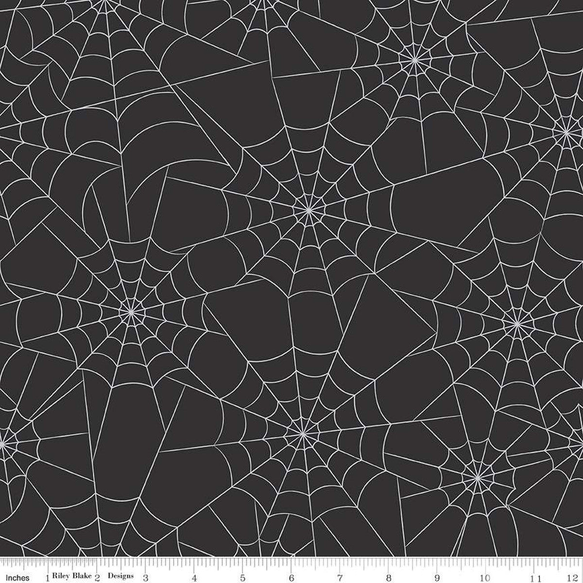 Bad to the Bone Wide Back Spiderweb Black