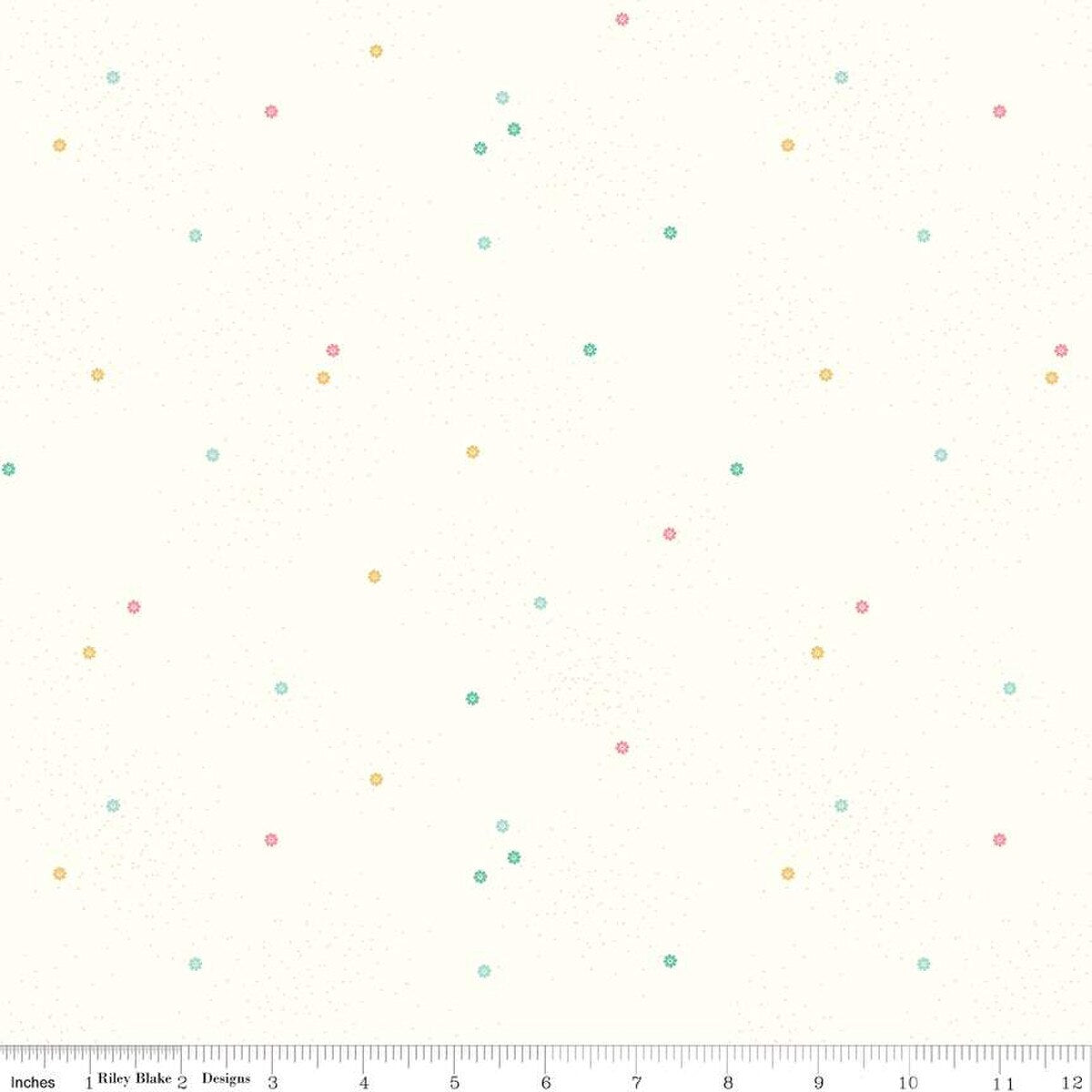 Dainty Daisy on Cloud Wideback by Beverley McCullough for Riley Blake Designs (sold in 25cm increments)