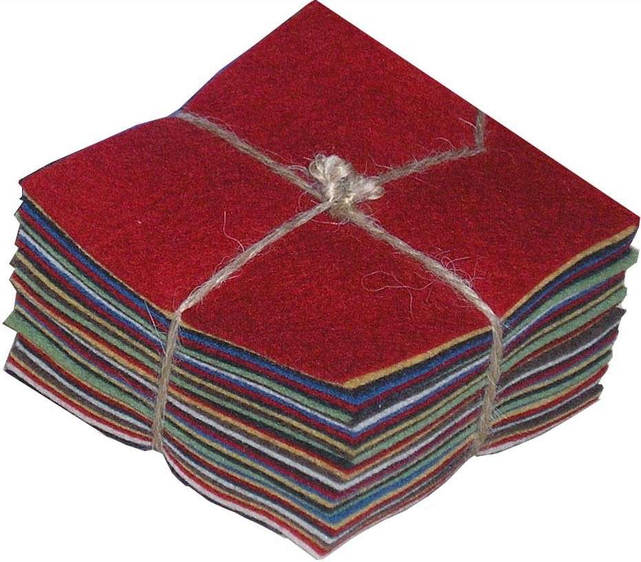 100% Wool Felt Homespun Charm Pack