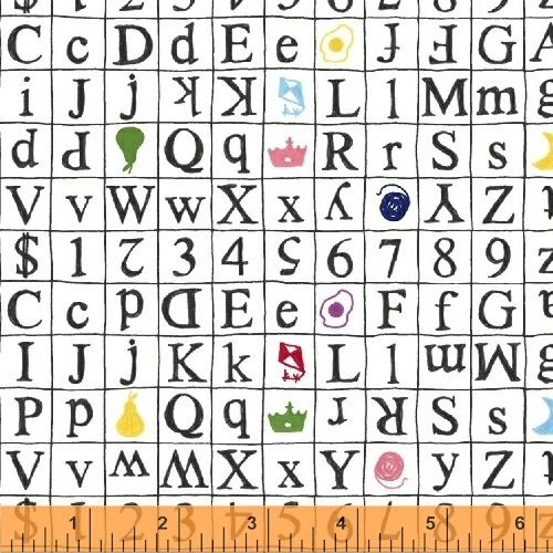 WHM Wordplay 43138-4 - Cotton Fabric