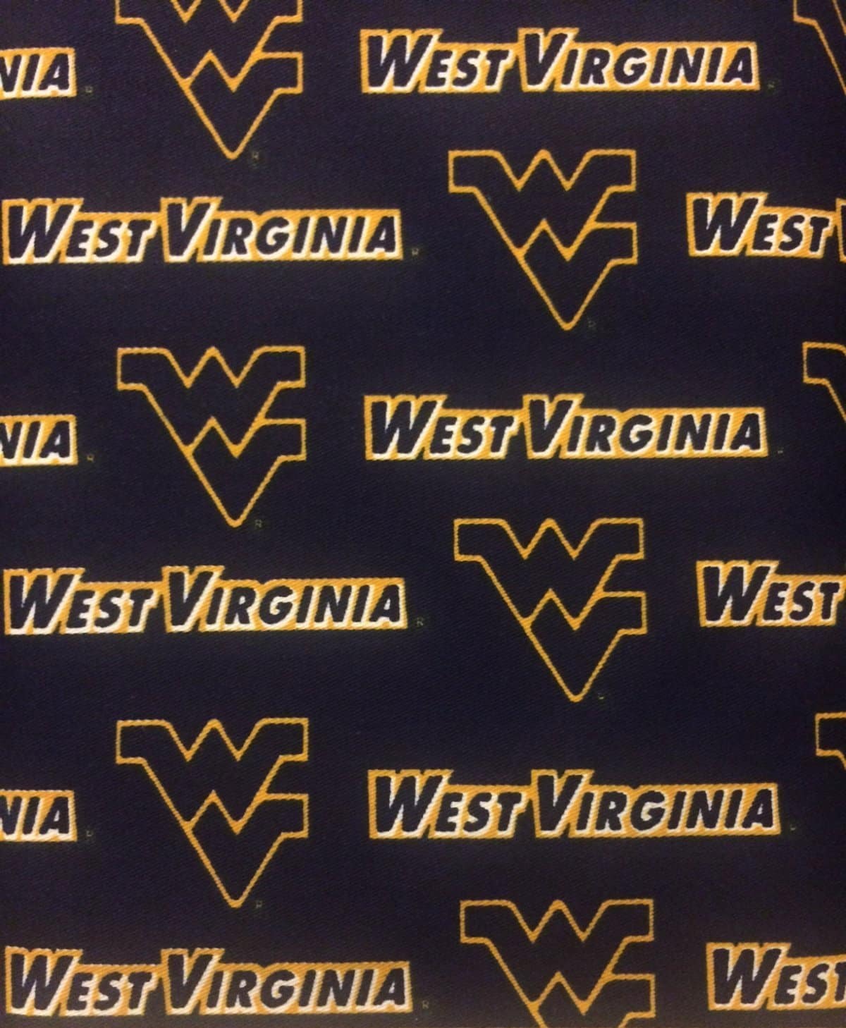 West Virginia Mountaineers NCAA College Blue Sykel Canvas Twill Fabric WV-250