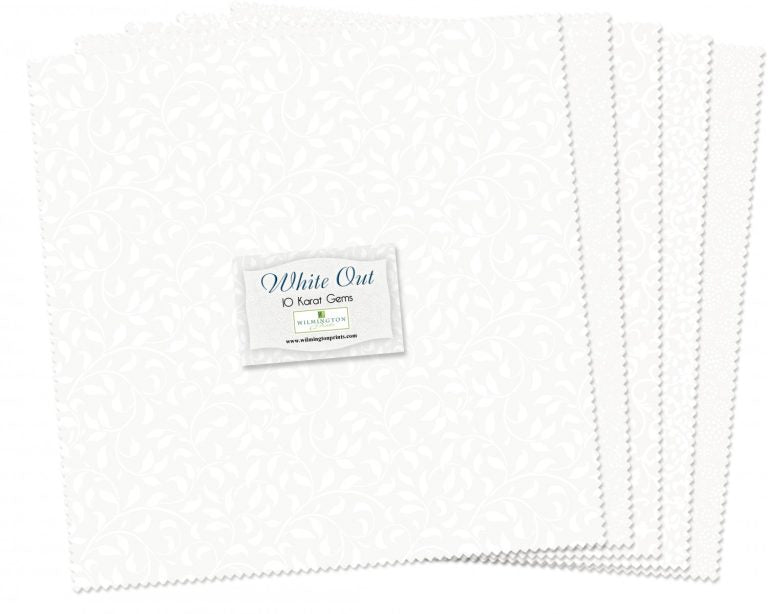 White Out 10" Squares Karat Gems Wilmington Prints Cotton Fabric WP-512-12-512