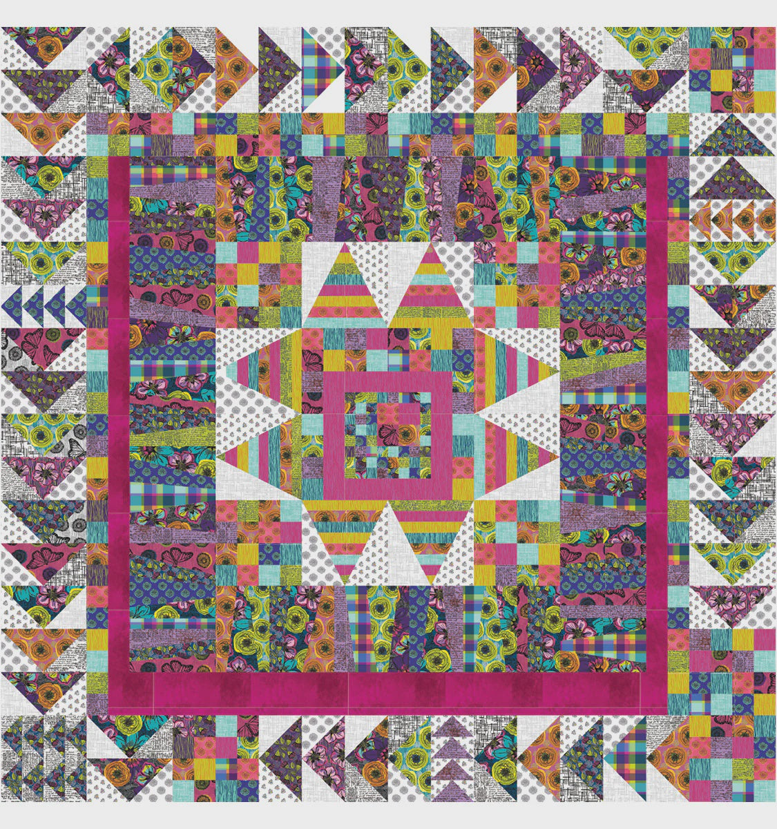 Winding Road Modern Medallion Quilt Kit