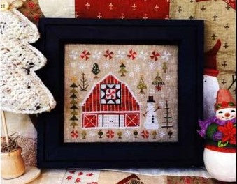 Winter Quilt Barn Cross Stitch Pattern by Pansy Patch Quilts and Stitchery