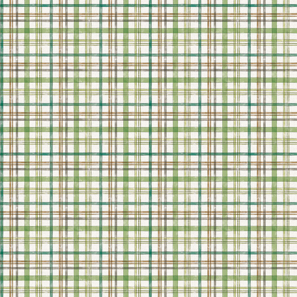 Hummingbird Days Digital Plaid Multi Color quilting cotton fabric by Kate Pertiet for Clothworks