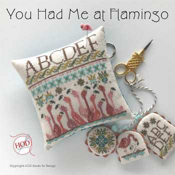 You Had Me At Flamingo Cross Stitch Pattern by Hands On Design
