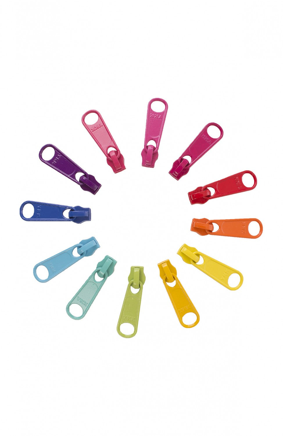 Zipper Pull Set 12 pcs Brights 4.5 pulls By Annie's BYA-ZIPULL-BRT12