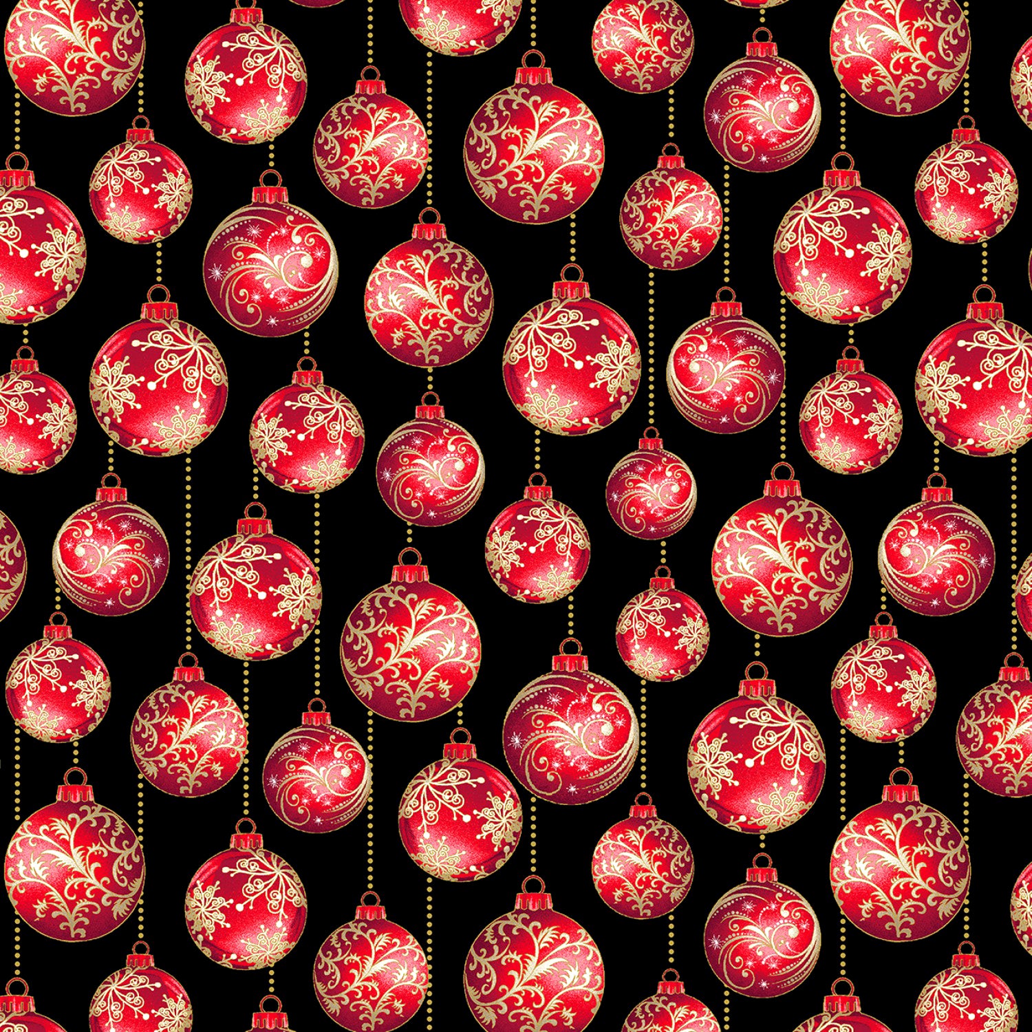 A Festive Medley 13180M-98 Ornament Medley Black/Red