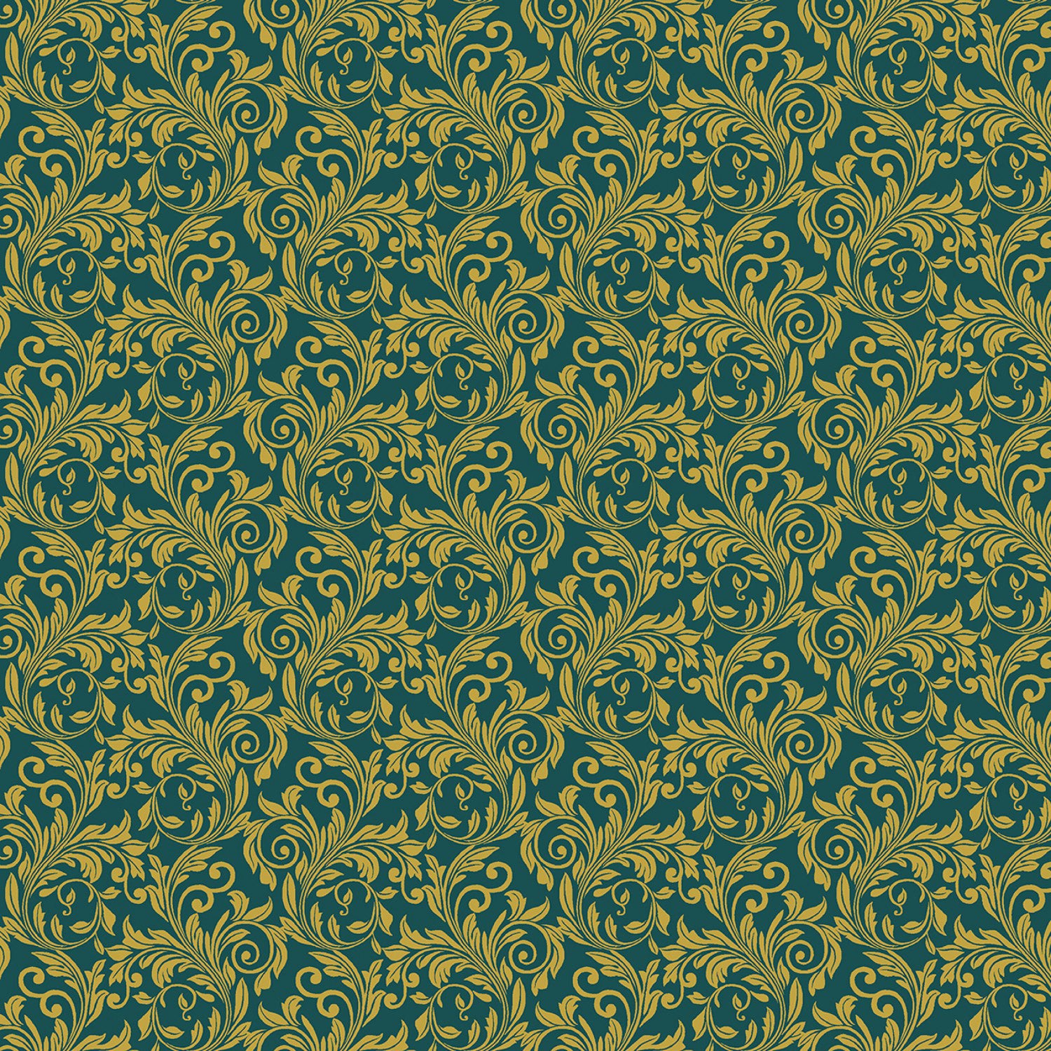 A Festive Medley 6872M-83 Festive Scroll Turquoise
