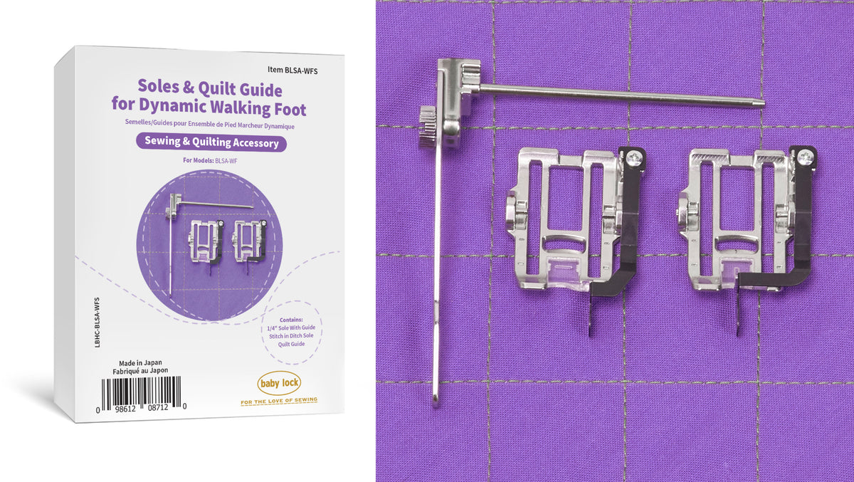 Soles and Quilt Guide for Dynamic Walking Foot BLSA-WFS