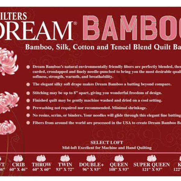 Quilters Dream Batting Bamboo Doublebambd