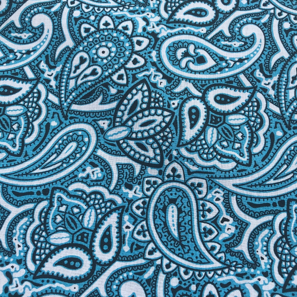 Cotton Bandana Print - Style #2 - Turquoise