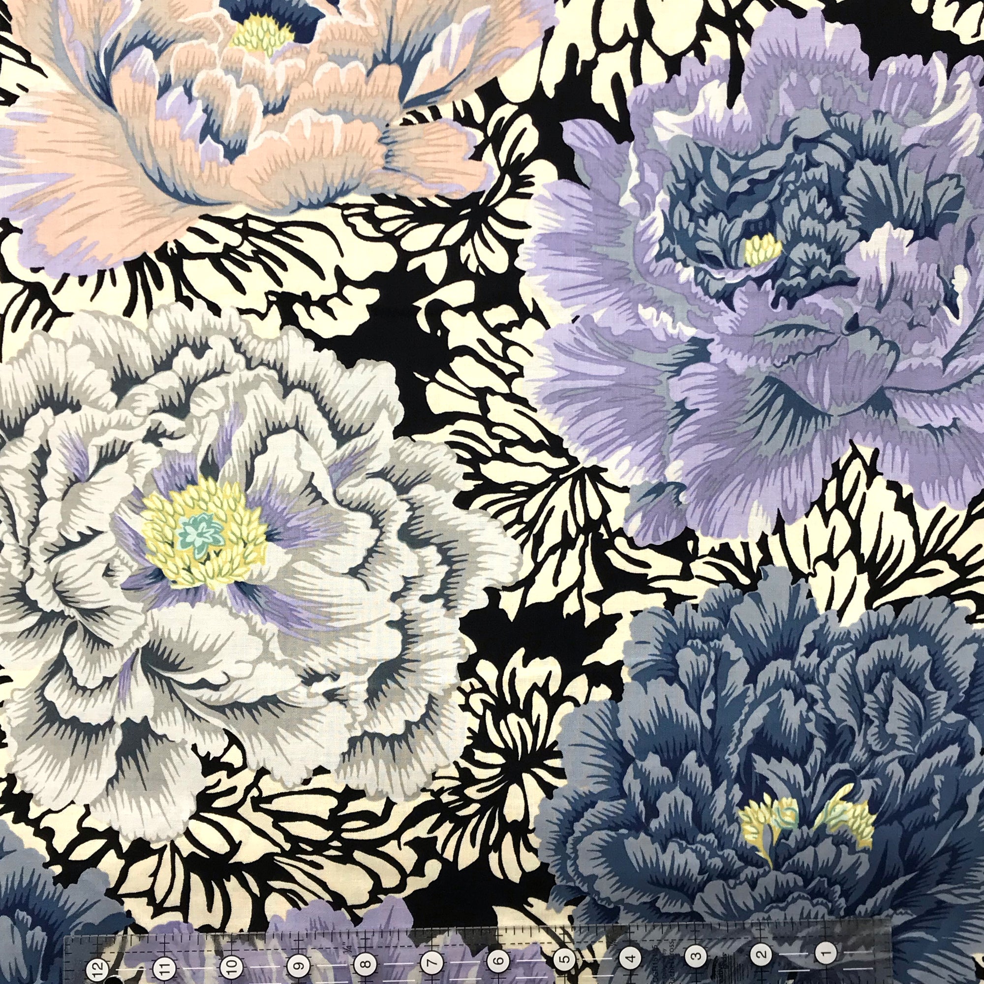 Brocade Peony PWPJ062.GREYX - Fat Quarter