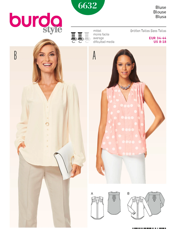 Burda 6632 - Misses' Blouse Sewing Pattern