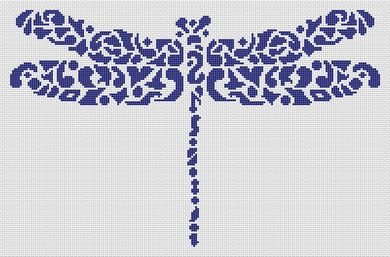 Tribal Dragonfly - Cross Stitch Chart
