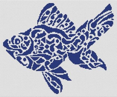 Tribal Fish - Cross Stitch Chart