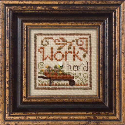 Work Hard - October - Cross Stitch Chart PM005