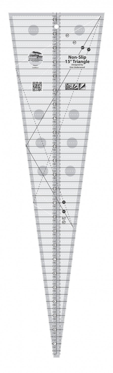 Creative Grids 15 Degree Triangle - 24 1/2 Inch