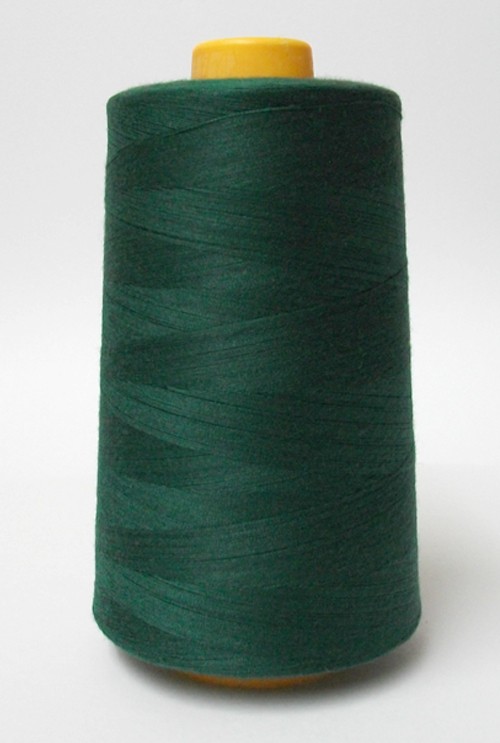 Wholesale Serger Cone Thread - Dark Green 738- 50 spools per case - 4000yds per spool