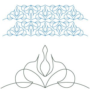 Dunbar Moons Continuous Triangle 1 Panto/Border Digital File