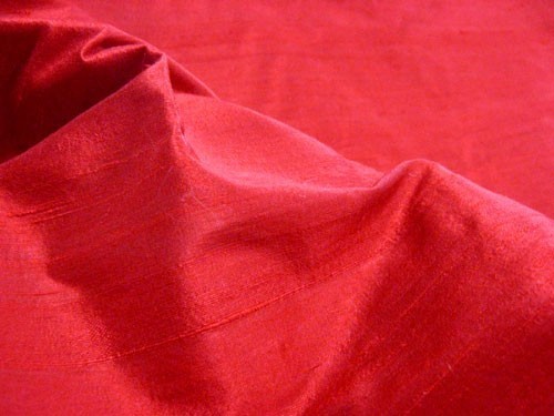 Wholesale Silk Dupioni Fabric - Red15 yards