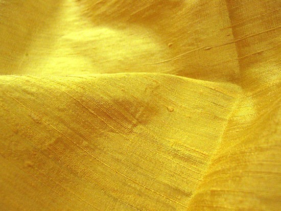 Silk Dupioni Fabric - Yellow