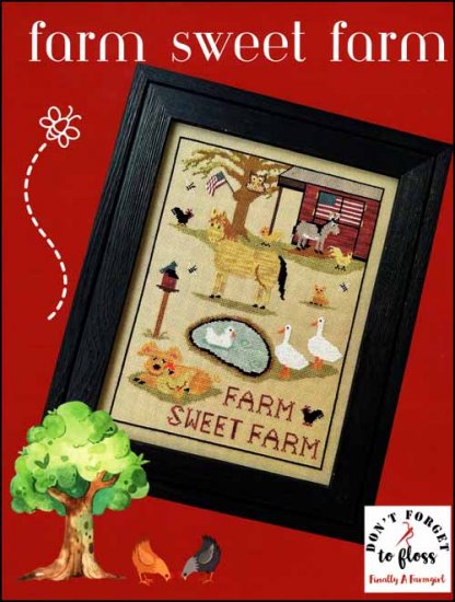 Farm Sweet Farm Cross Stitch Pattern by Finally A Farmgirl
