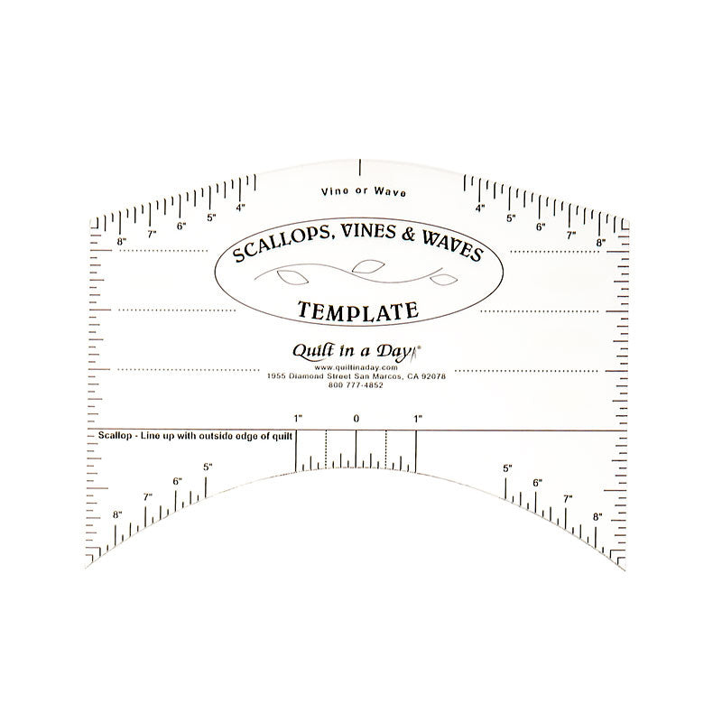 Scallops, Vines & Waves Template forQuilt In a Day