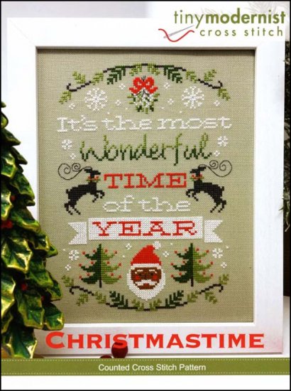 Christmastime Cross Stitch Pattern by Tiny Modernist