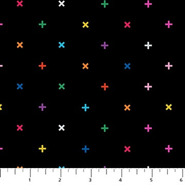 X fabric 92044-99 Black Multi | Dusk fabric collection