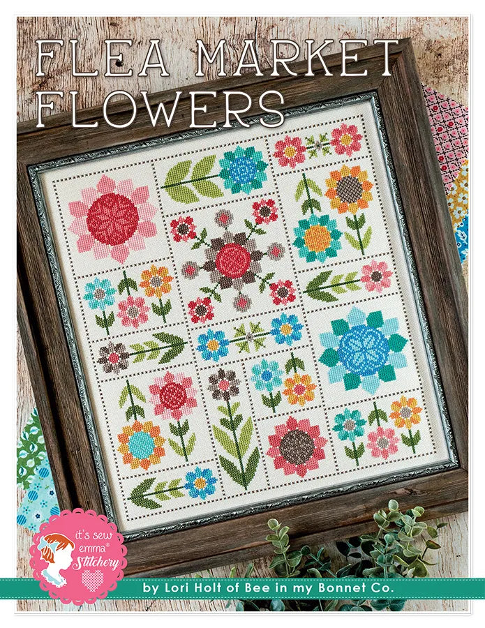 Flea Market Flowers Cross Stitch Pattern Lori Holt of Bee in my Bonnet
