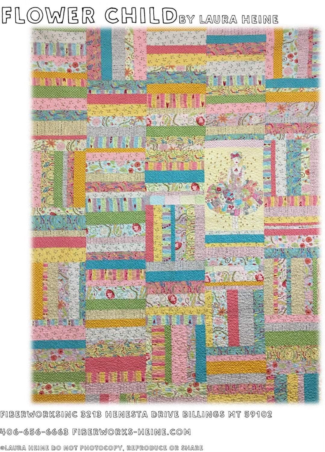 Flower Child from Fiberworks Inc. - Quilt Pattern by Laura Heine and Peggy Larsen