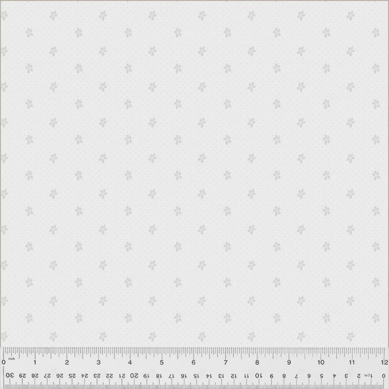 Frosting Pin Dot Ditsy White on White Cotton fabric