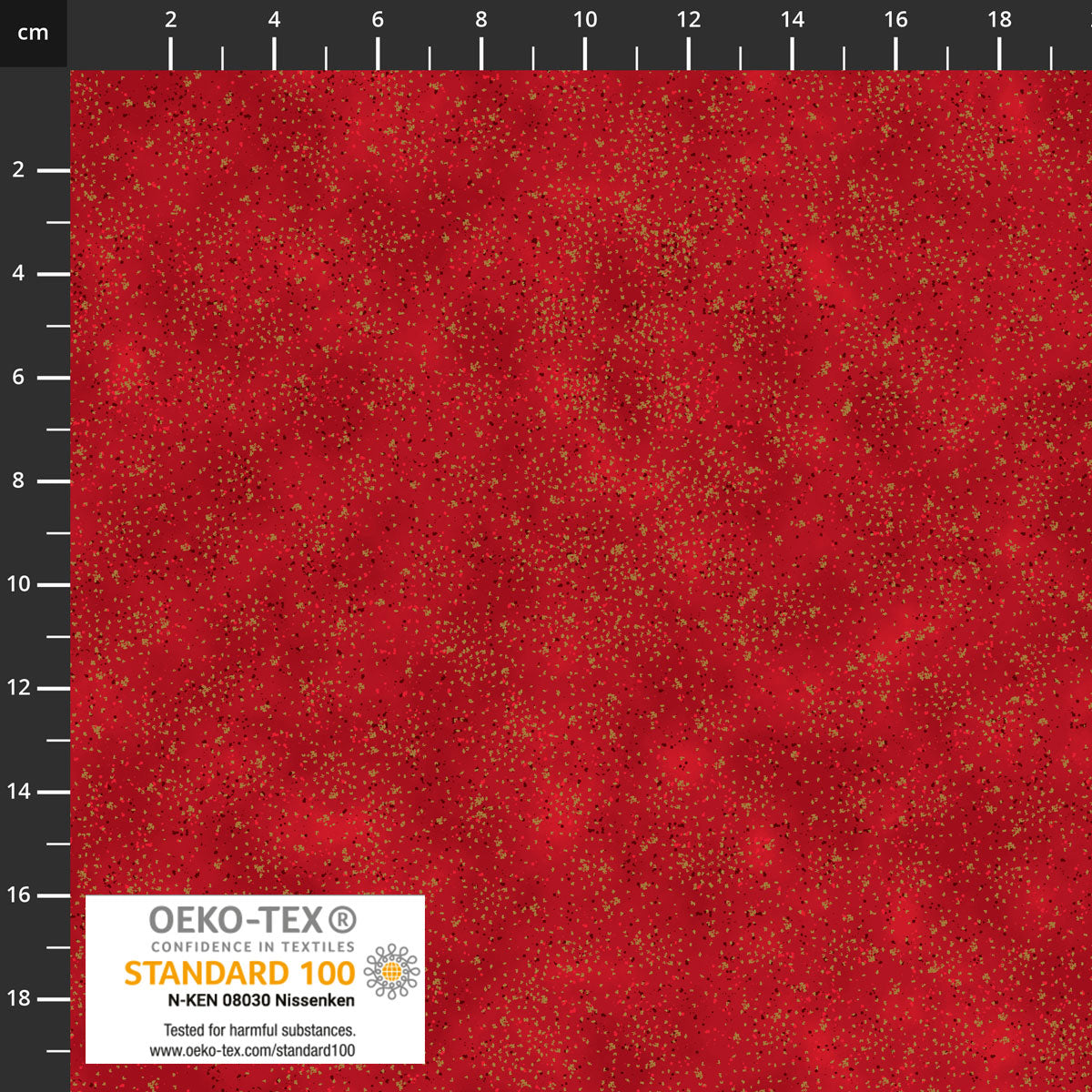Frosty Snowflake 4590-406 Red/Gold Sprinkle - Fat Quarter