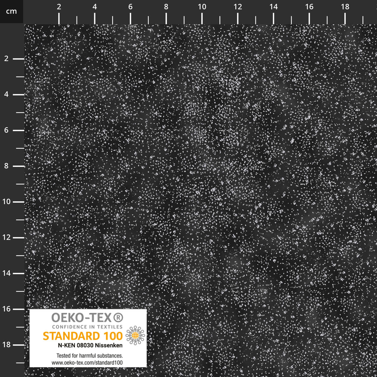 Frosty Snowflake 4590-913 Black/Silver Sprinkle - Fat Quarter