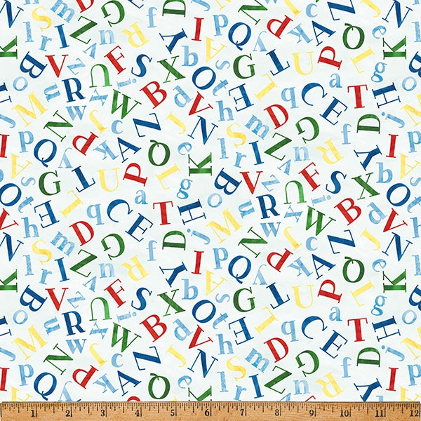 Things That Go From A to Z Rainbow fabric - X5751 181-RAINBOW