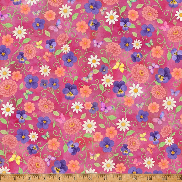 Things That Go From A to Z Zinnia fabric - X5749 326-ZINNIA