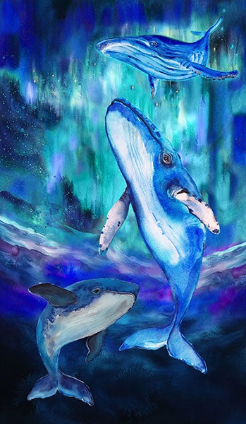 Hoffman Fabrics Whale Song Aurora fabric X5688-532-AURORA
