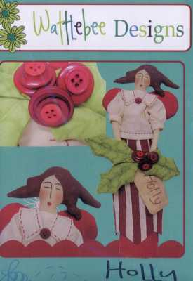 Wool 5" Charm Holly PRI 6005 Primitive Gather