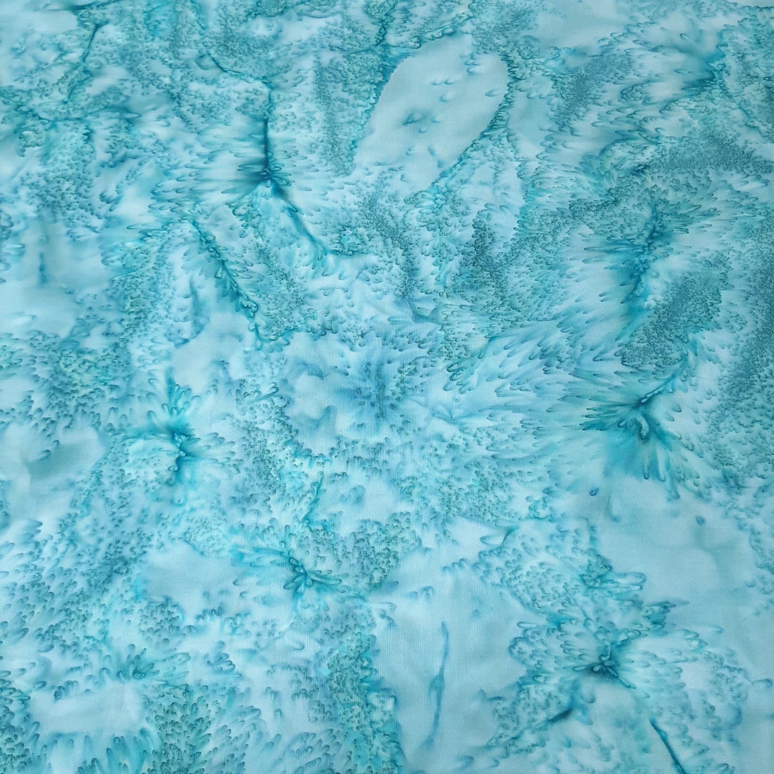 1895 Watercolors Sea Mist Batik 108" Wide Quilt Backing Fabric