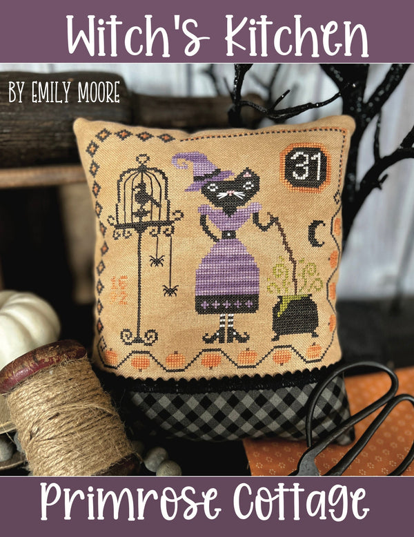 Witch's Kitchen Cross Stitch by Emily Moore of Primrose Cottage - PAPER Pattern PCS-093