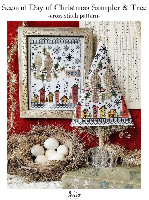 Second Day of Christmas Sampler & Tree by Hello from Liz Mathews - Paper Pattern