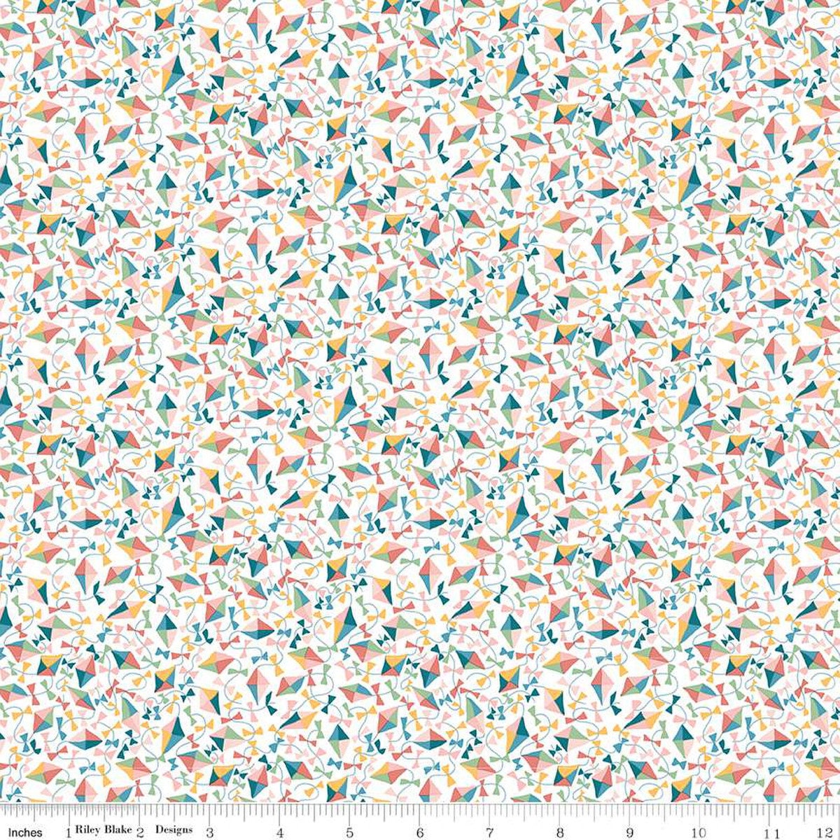 19"End of Bolt - SALE London Parks Kite Flight A 01666855A - Riley Blake Designs - Kites -Liberty Fabrics- Quilting Cotton Fabric