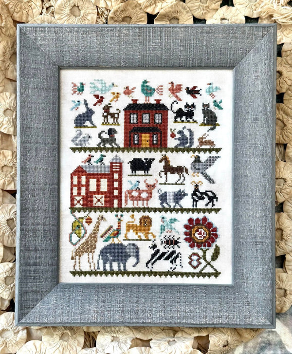 Animals...at Home, on the Farm, in the Wild Cross Stitch by Kathy Barrick- Paper Pattern