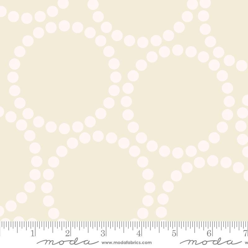 REMNANT 93" x 108" of Pearl Bracelet - Eggshell Cream Geometric Wide Quilt Back Fabric, Moda 108023 41