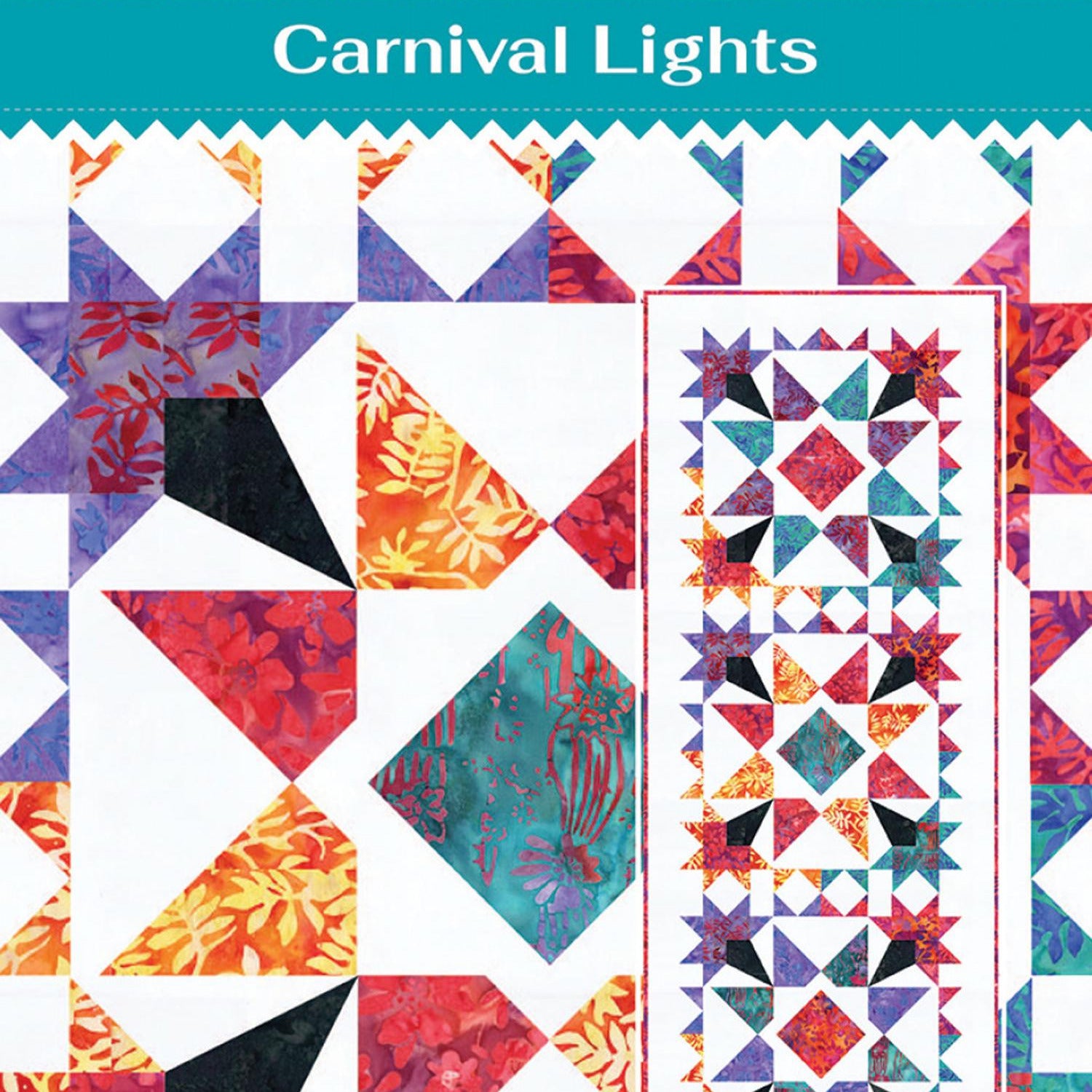 LAST CALL Carnival Lights Bed Runner Quilt Pattern, Blooming Boldly BBD0117