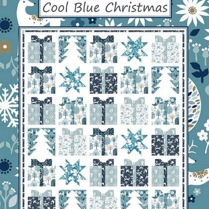 Cool Blue Christmas Quilt Pattern, Coach House Designs CHD2552