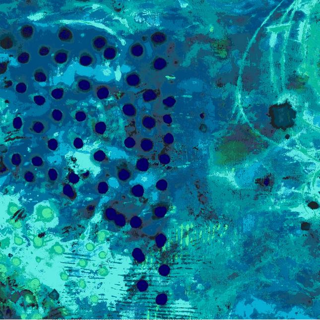 108" Blue Hour Spotted Graffiti Quilt Back Fabric, Windham Fabric 53442DW-2DES