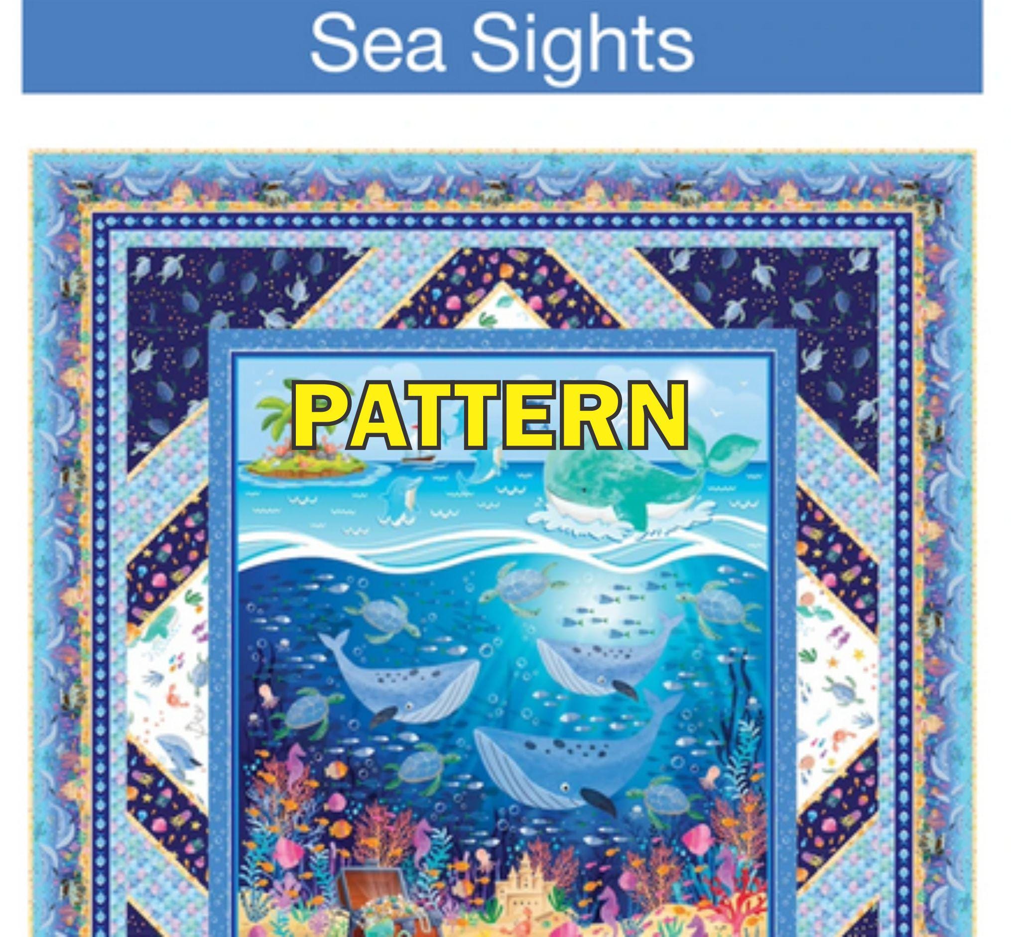 Sea Sights Panel Frame Quilt PATTERN, Pine Tree Country Quilts PT2200