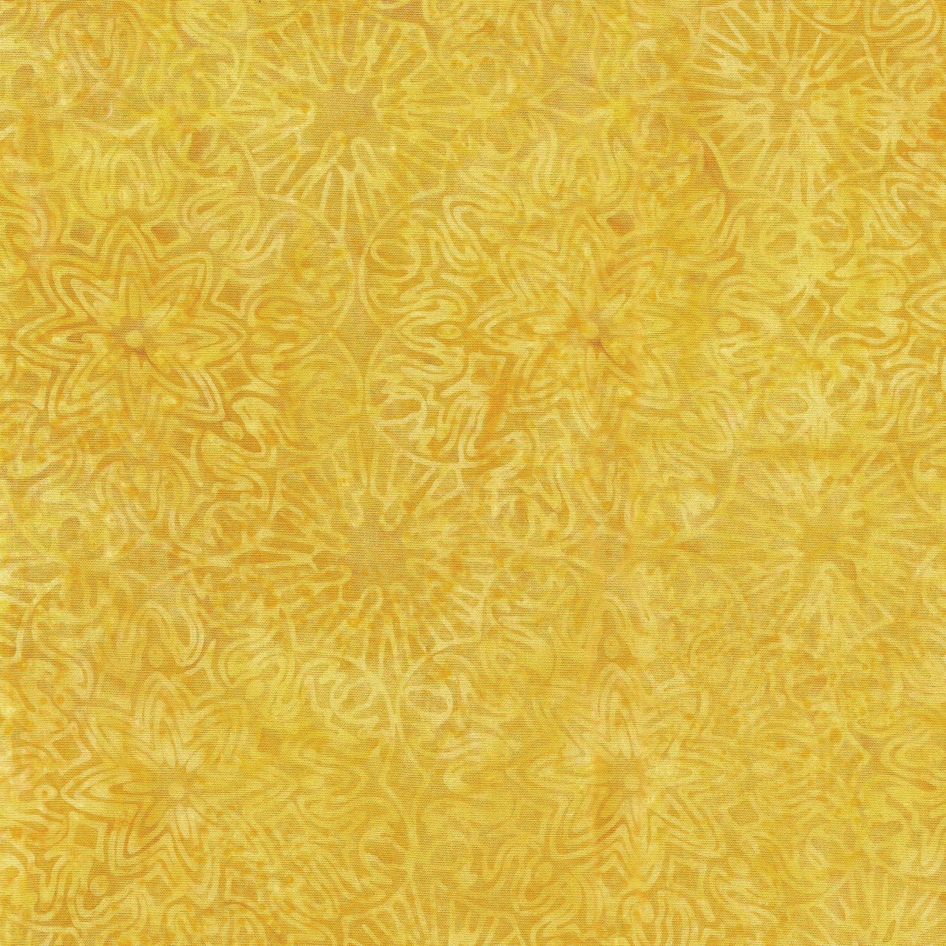 Prisms - Yellow Mandala Flower Batik Fabric, Island Batik 122358240 Yellow Cornmeal